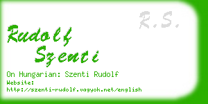 rudolf szenti business card